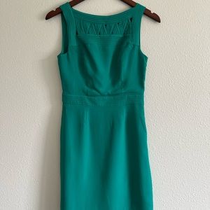 Green sheath dress
